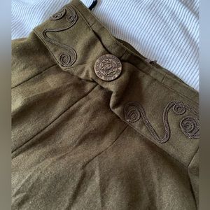 Vintage wool high waist crop trousers